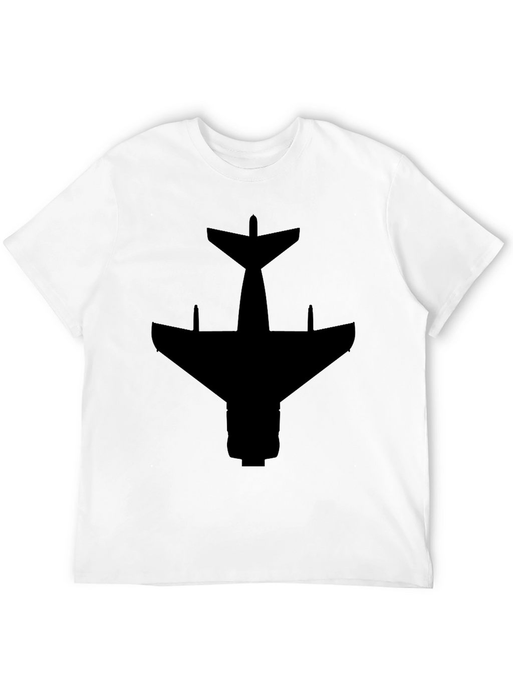 Airplane Silhouette Black T-Shirt