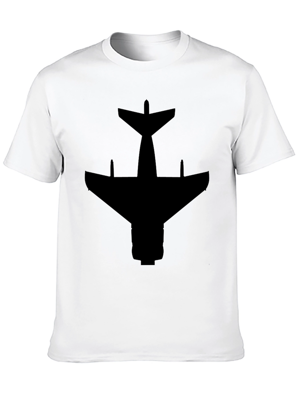 Airplane Silhouette Black T-Shirt