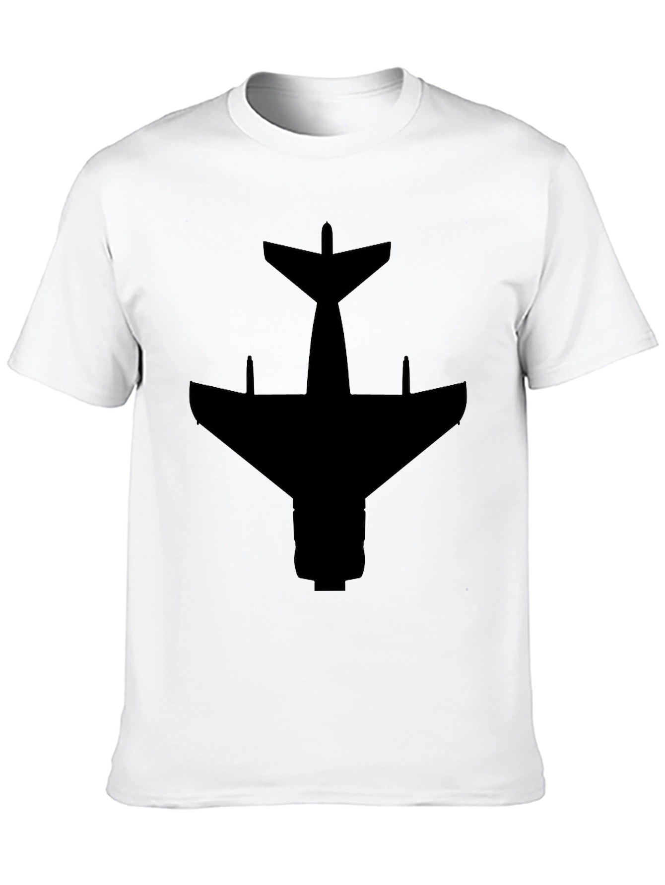 Airplane Silhouette Black T-Shirt