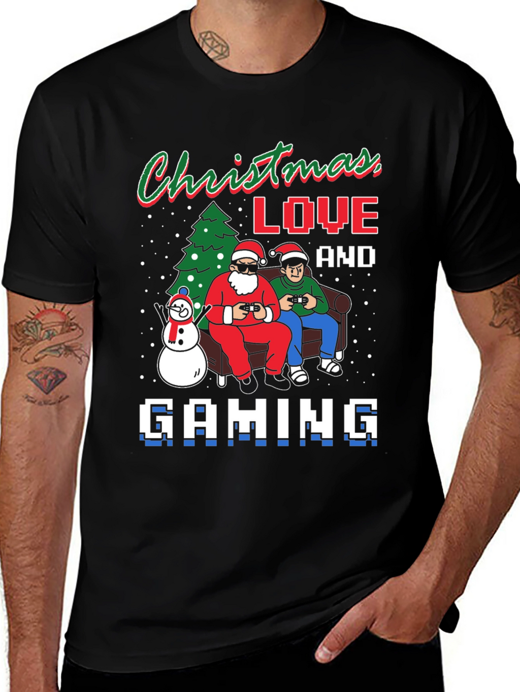 Christmas Love and Gaming T-Shirt