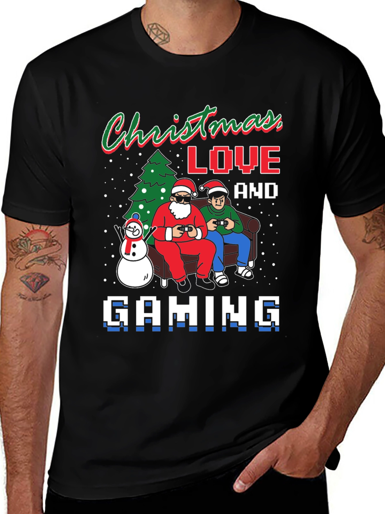 Christmas Love and Gaming T-Shirt