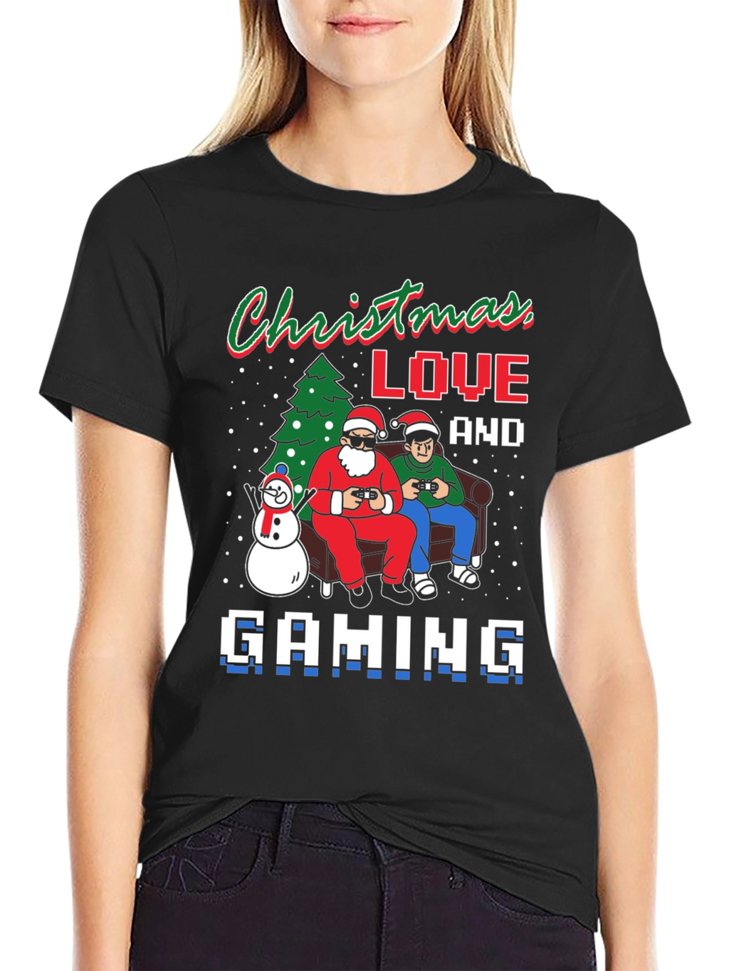 Christmas Love and Gaming T-Shirt