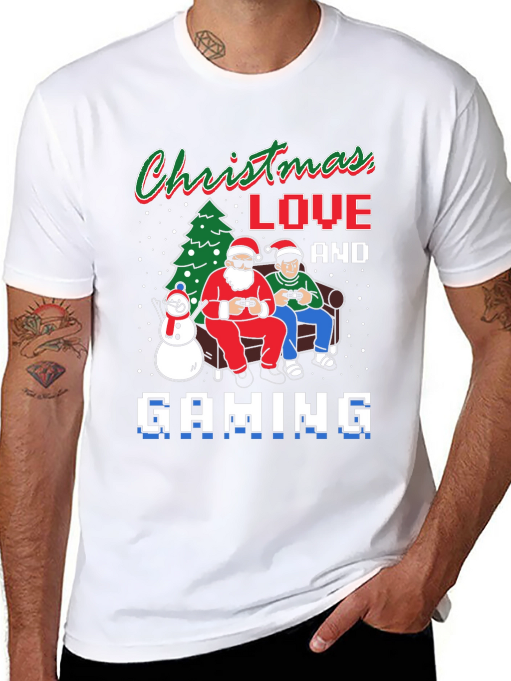 Christmas Love and Gaming T-Shirt
