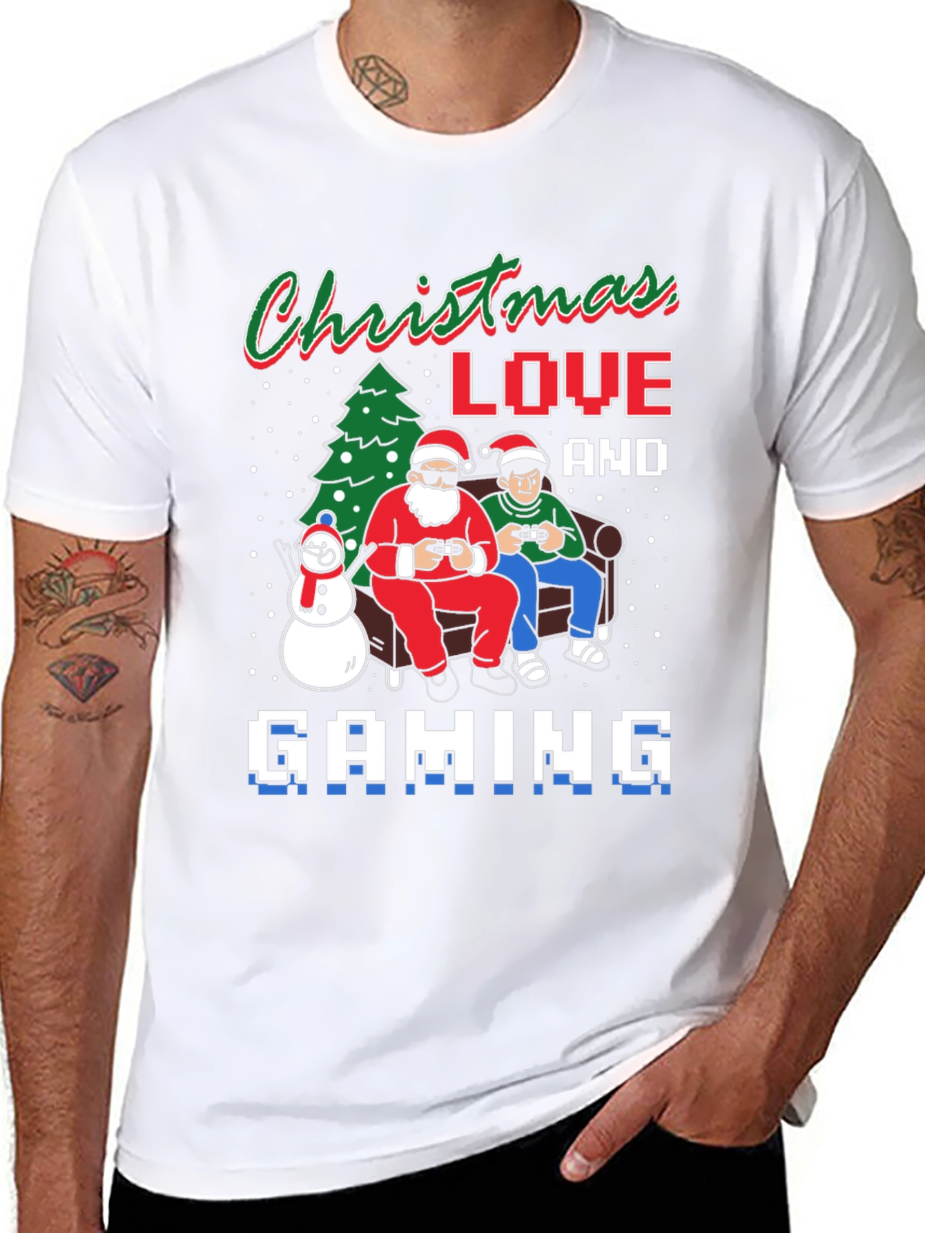 Christmas Love and Gaming T-Shirt