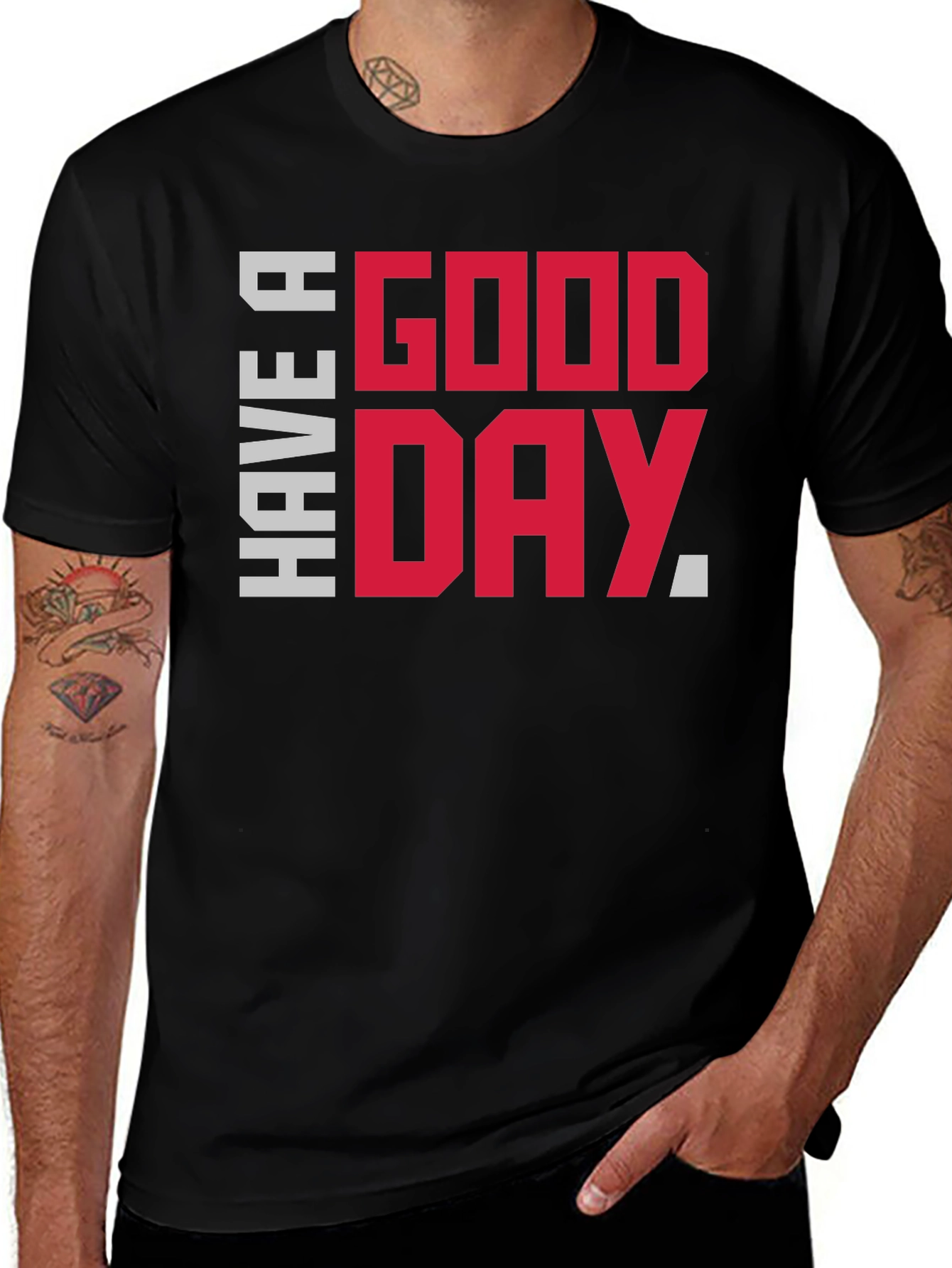 Have A Good Day Graphic Tee - Black