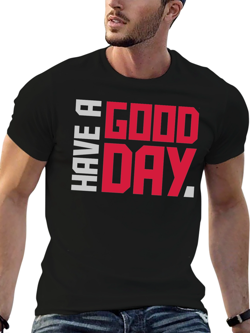 Have A Good Day Graphic Tee - Black