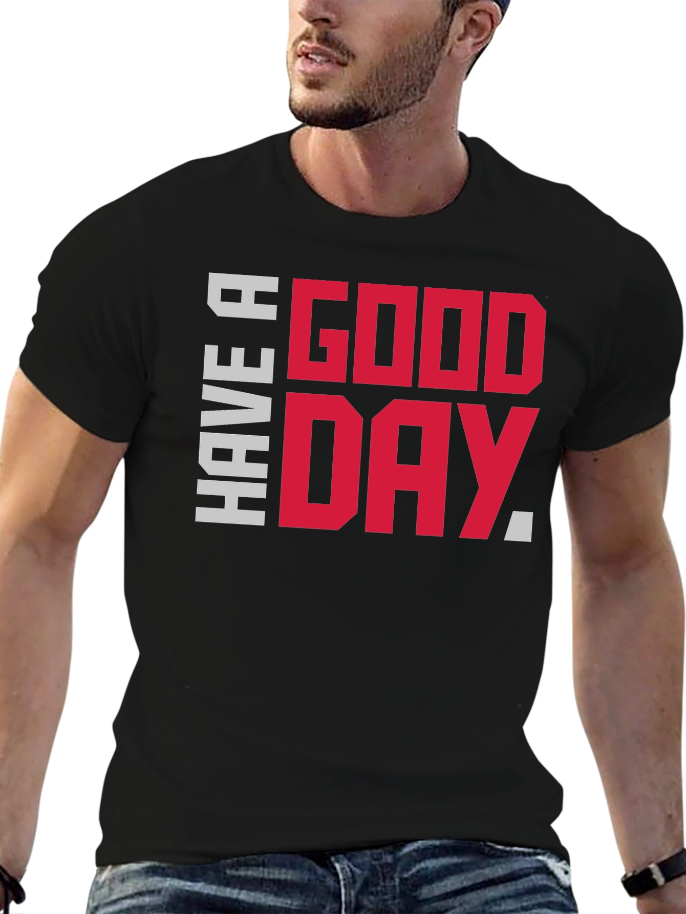 Have A Good Day Graphic Tee - Black