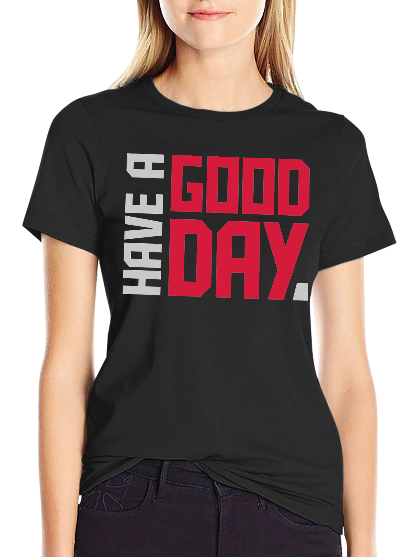 Have A Good Day Graphic Tee - Black