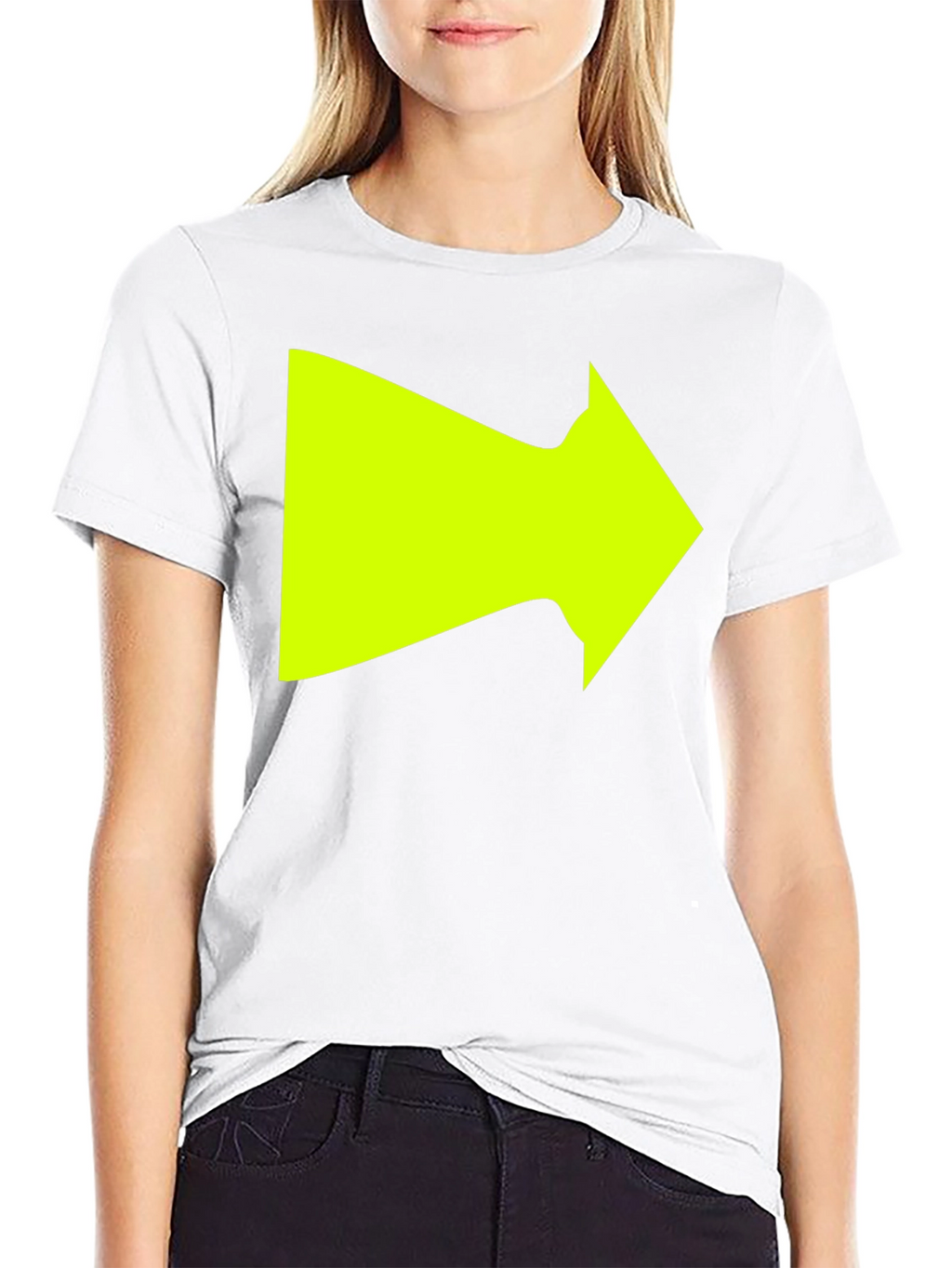 Right Arrow Graphic T-Shirt - Bold Neon Design