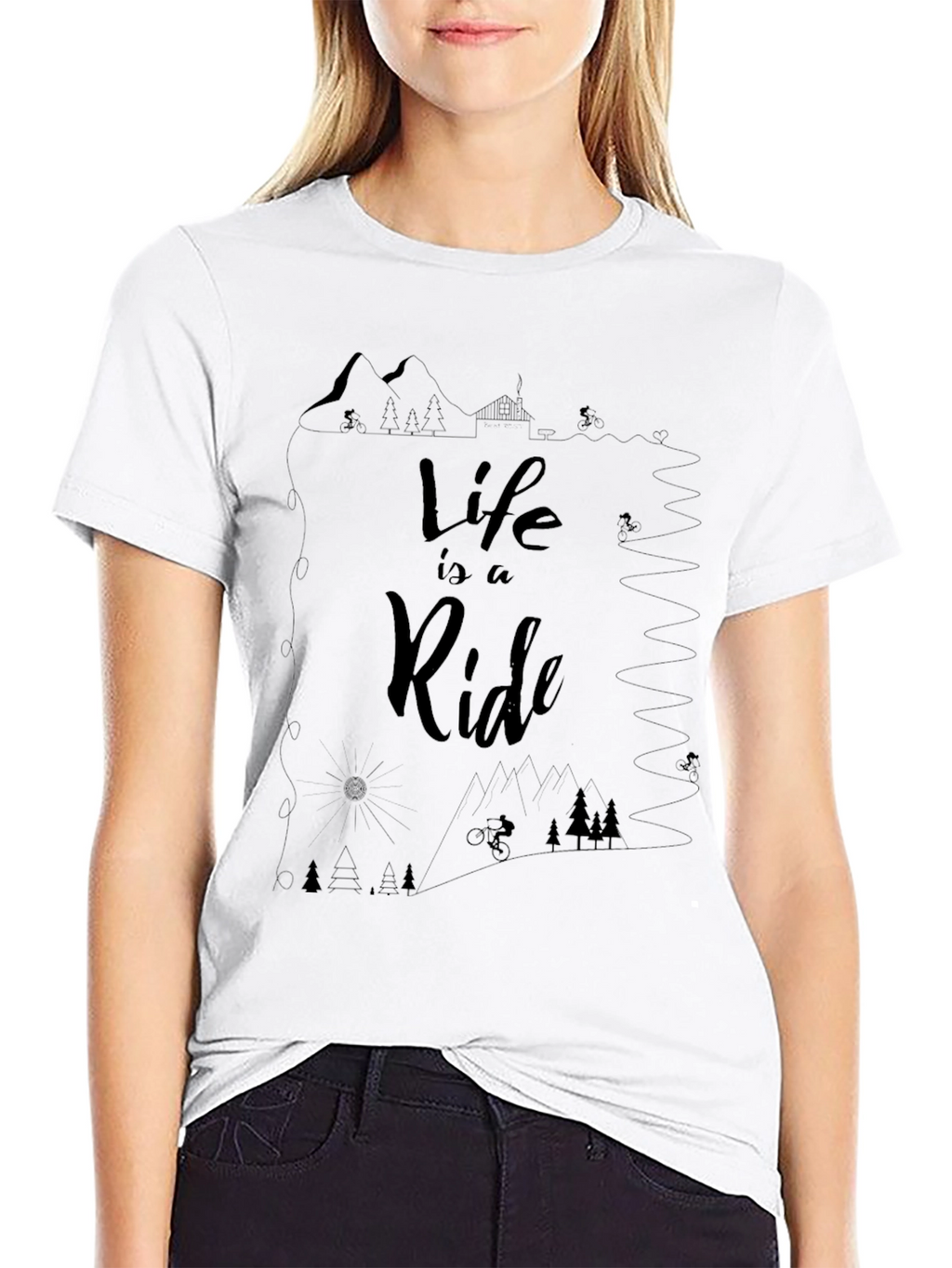 Life is a Ride Graphic Tee - Black