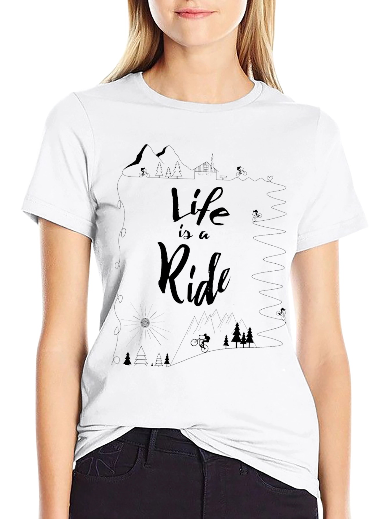 Life is a Ride Graphic Tee - Black