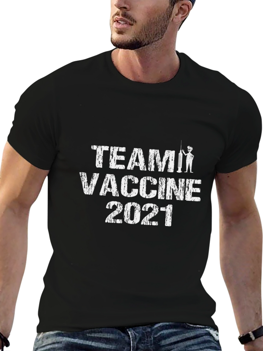 Team Vaccine 2021 Black T-Shirt