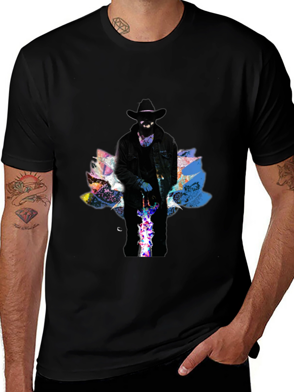 Mystic Cowboy Graphic Tee - Black