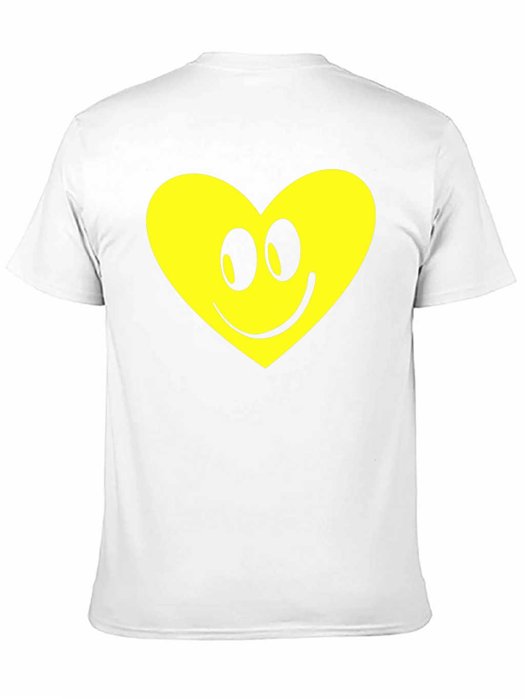 Happy Heart Graphic Tee - Black Cotton Comfort