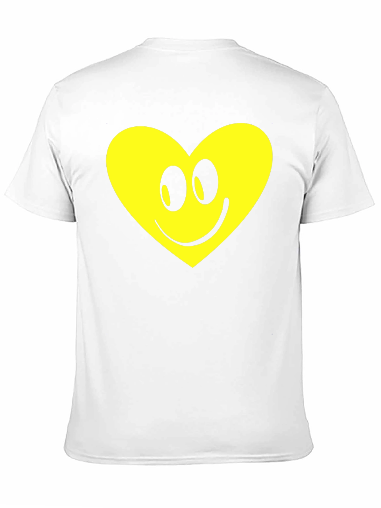 Happy Heart Graphic Tee - Black Cotton Comfort