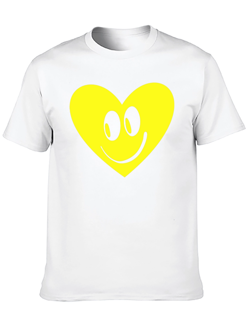 Happy Heart Graphic Tee - Black Cotton Comfort
