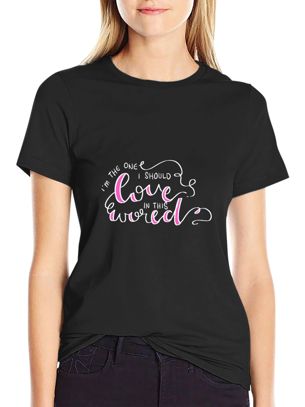 Love Yourself Black Graphic T-Shirt