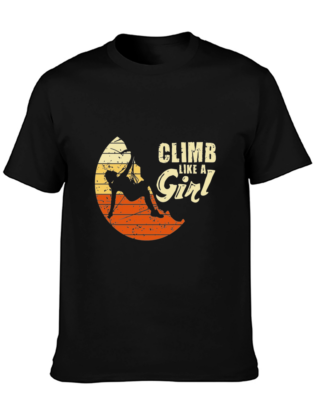 Climb Like a Girl Black T-Shirt