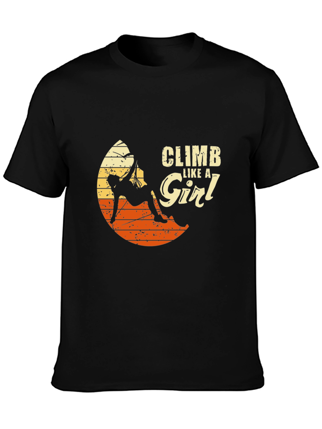 Climb Like a Girl Black T-Shirt
