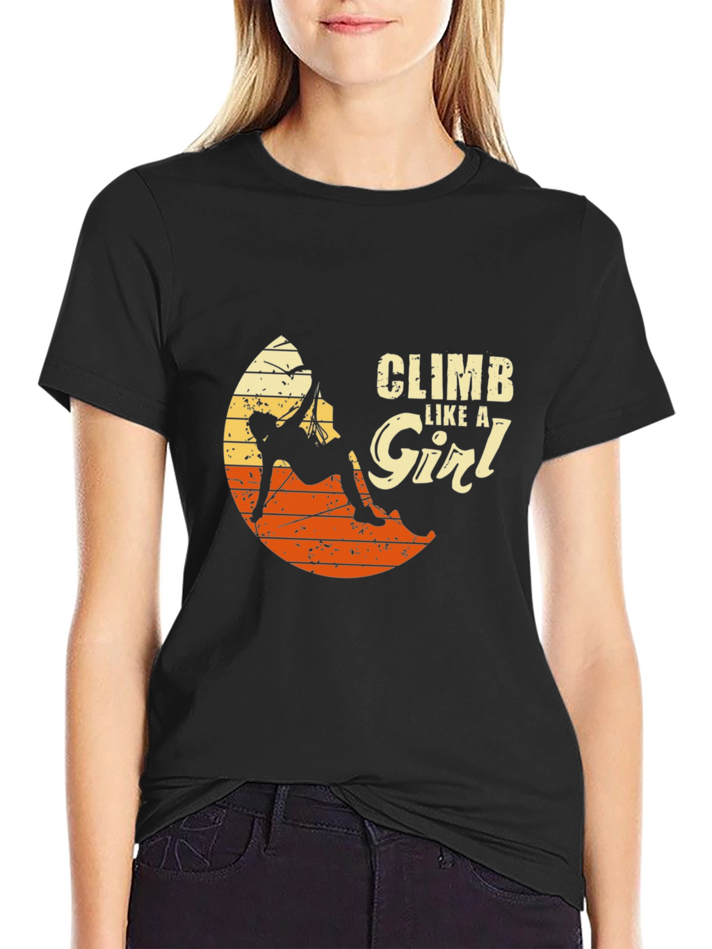 Climb Like a Girl Black T-Shirt