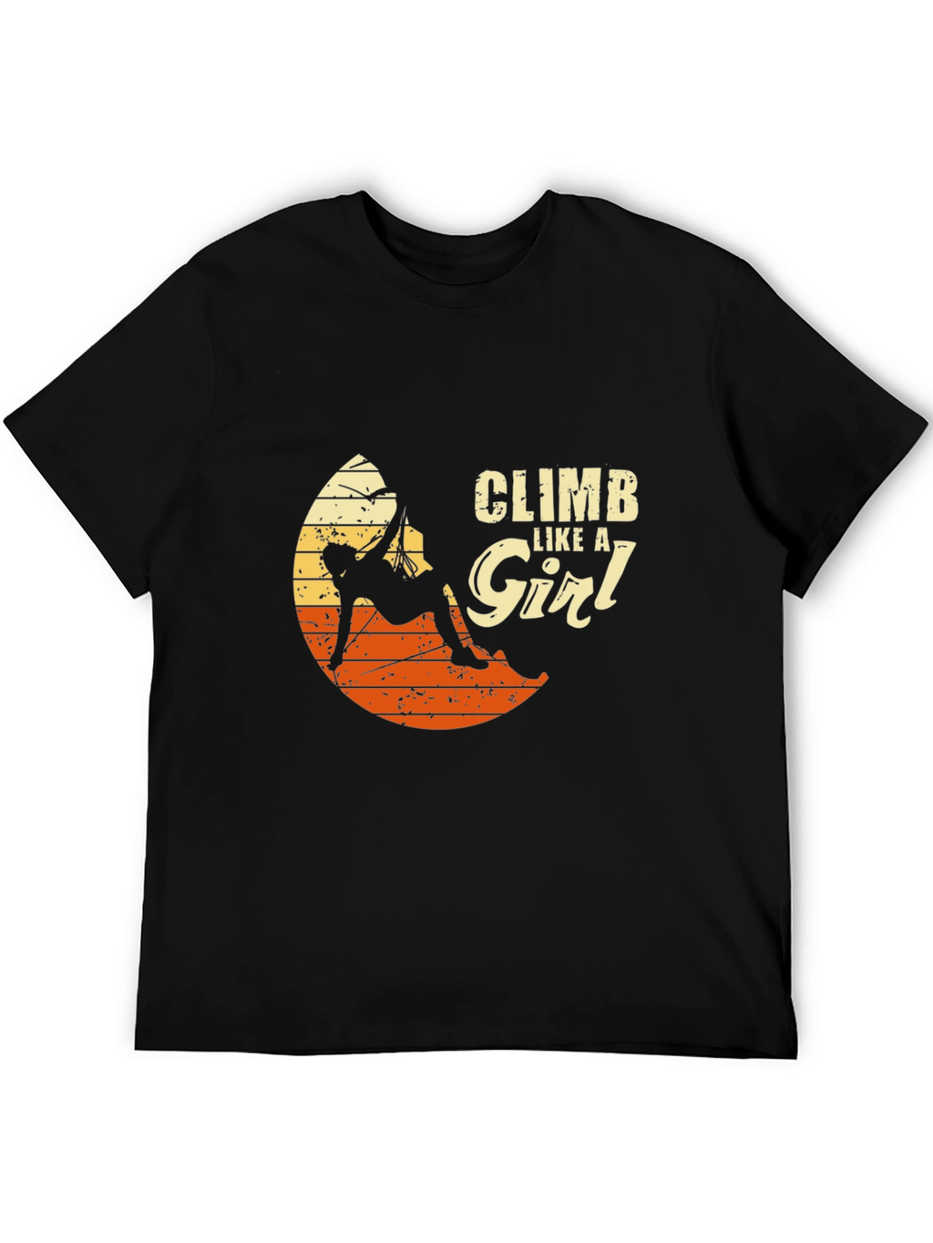Climb Like a Girl Black T-Shirt