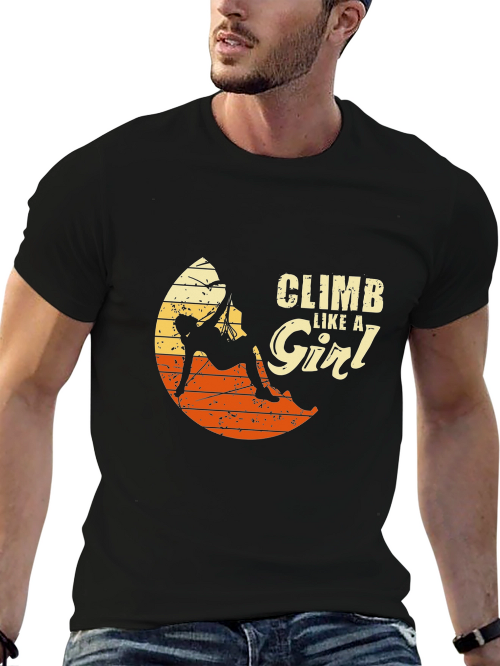 Climb Like a Girl Black T-Shirt