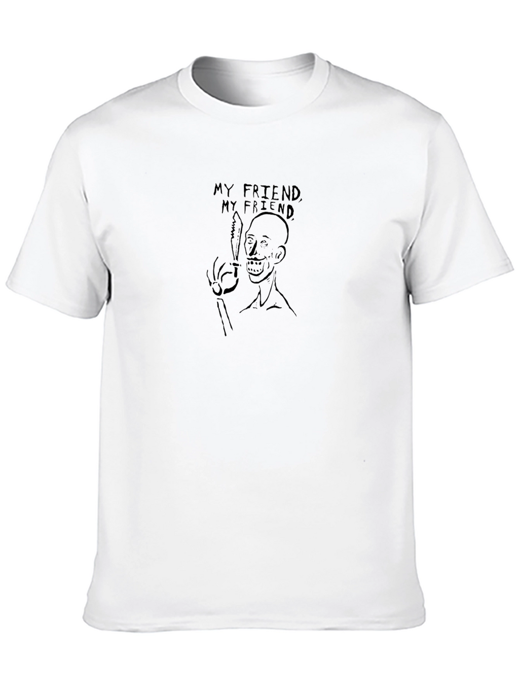 My Friend Graphic Tee - Black Cotton T-Shirt