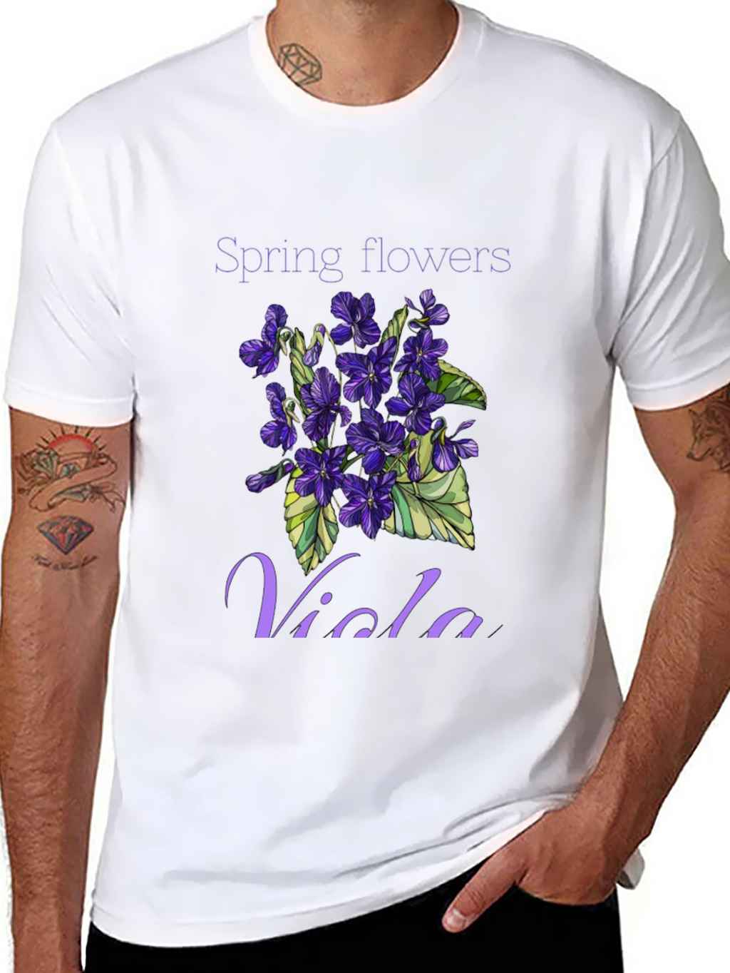 Spring Flowers Viola T-Shirt