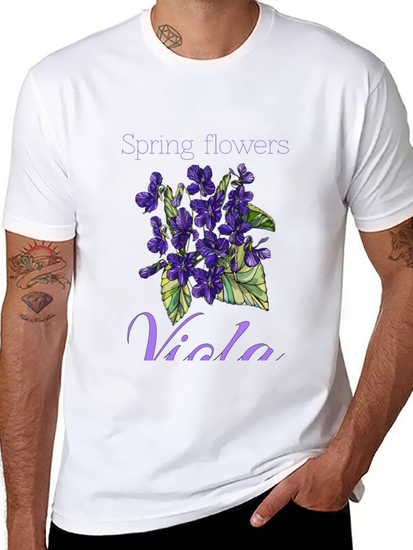 Spring Flowers Viola T-Shirt