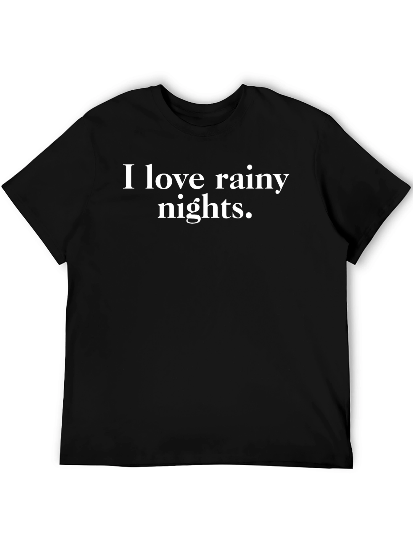 Rainy Nights Graphic Tee - Black Short Sleeve T-Shirt