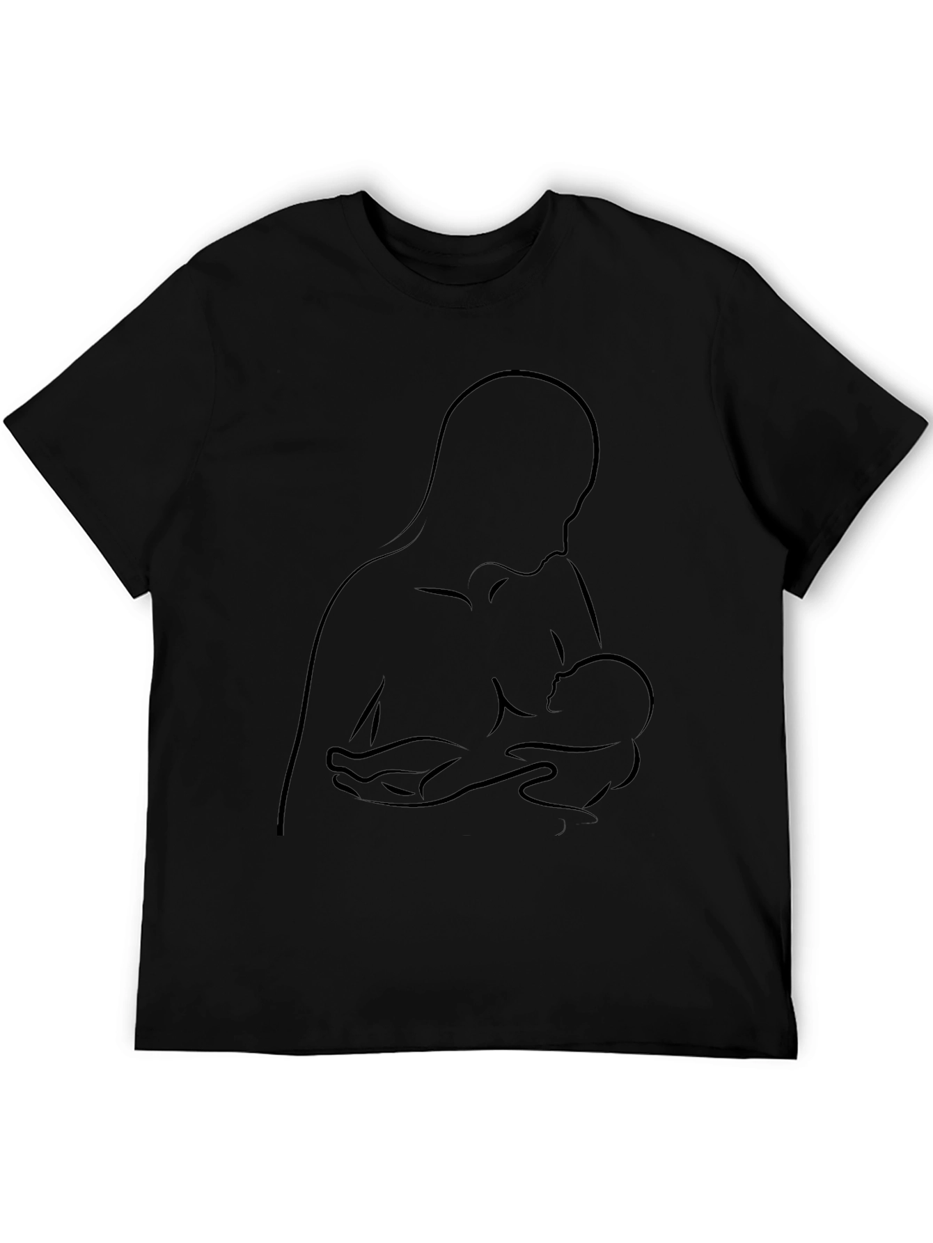Mother & Child Graphic Tee - Black