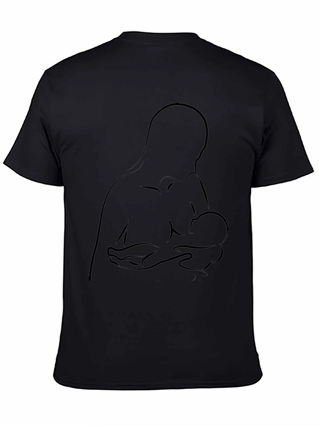 Mother & Child Graphic Tee - Black