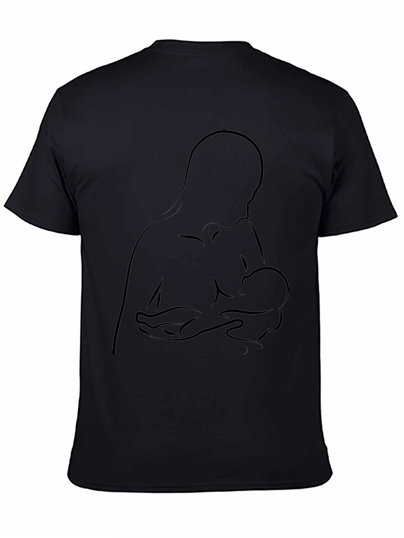 Mother & Child Graphic Tee - Black