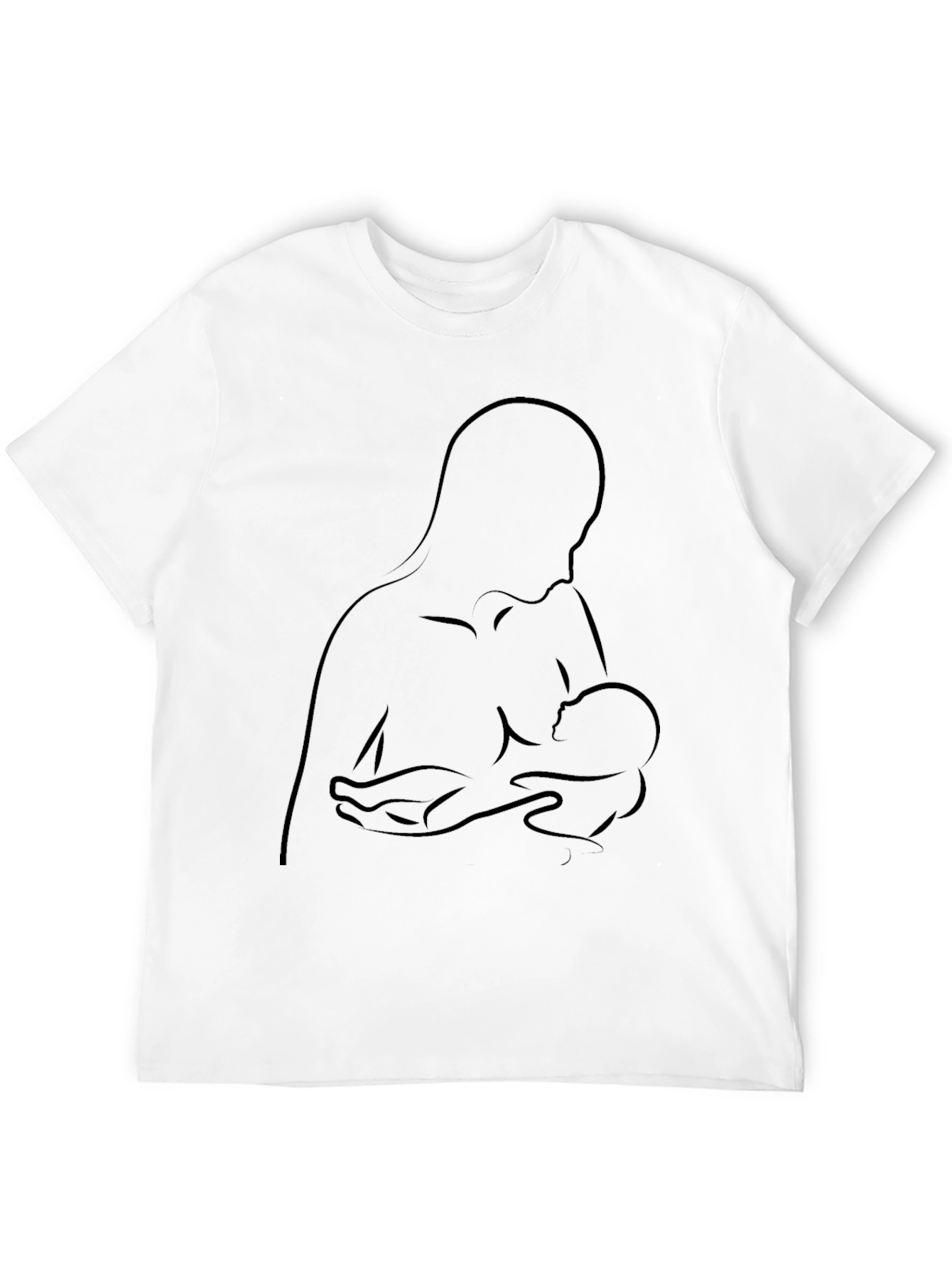Mother & Child Graphic Tee - Black