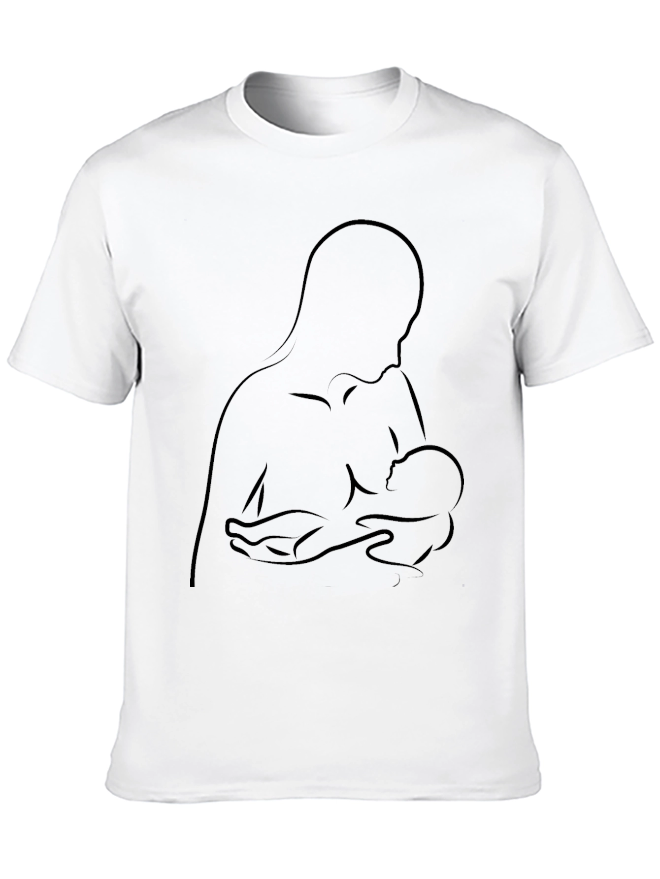 Mother & Child Graphic Tee - Black
