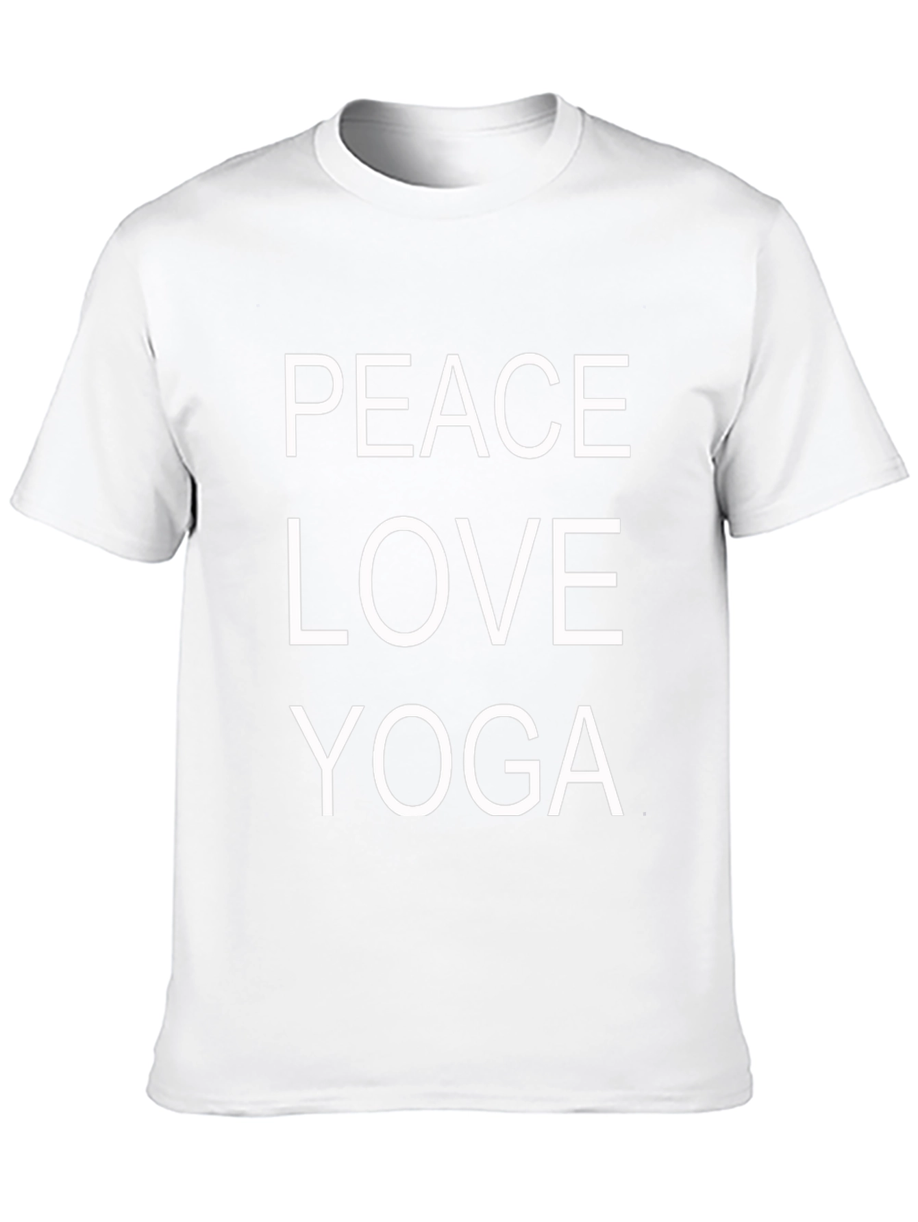 Peace Love Yoga Graphic T-Shirt - Black Cotton Blend