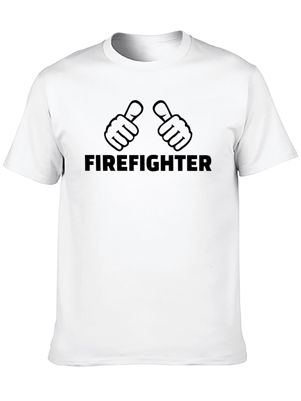 Firefighter Thumbs Up Graphic T-Shirt - Black