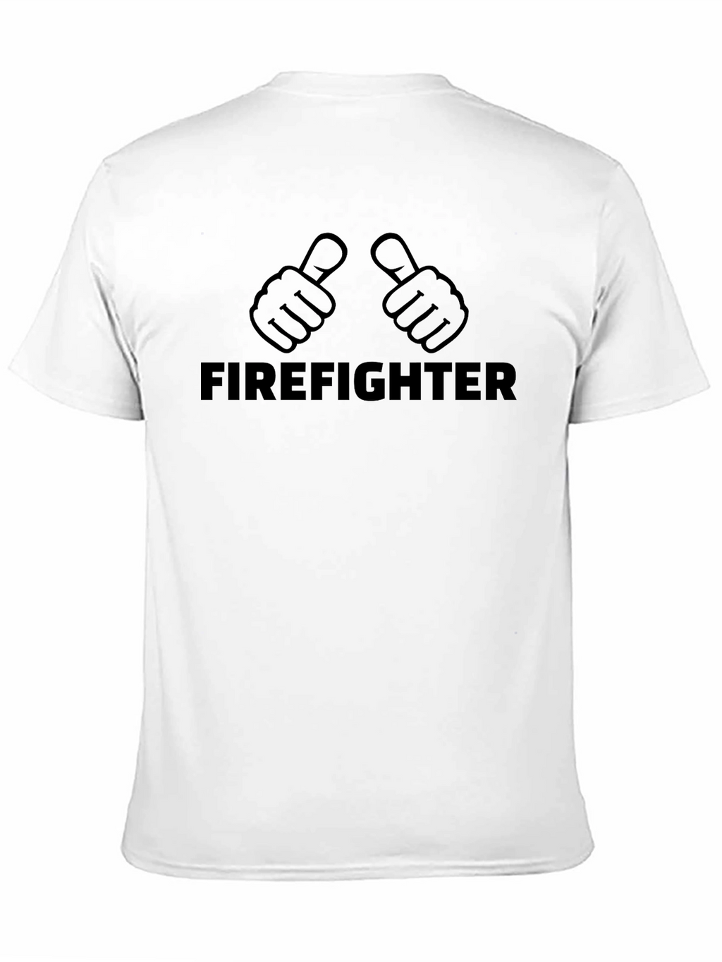 Firefighter Thumbs Up Graphic T-Shirt - Black