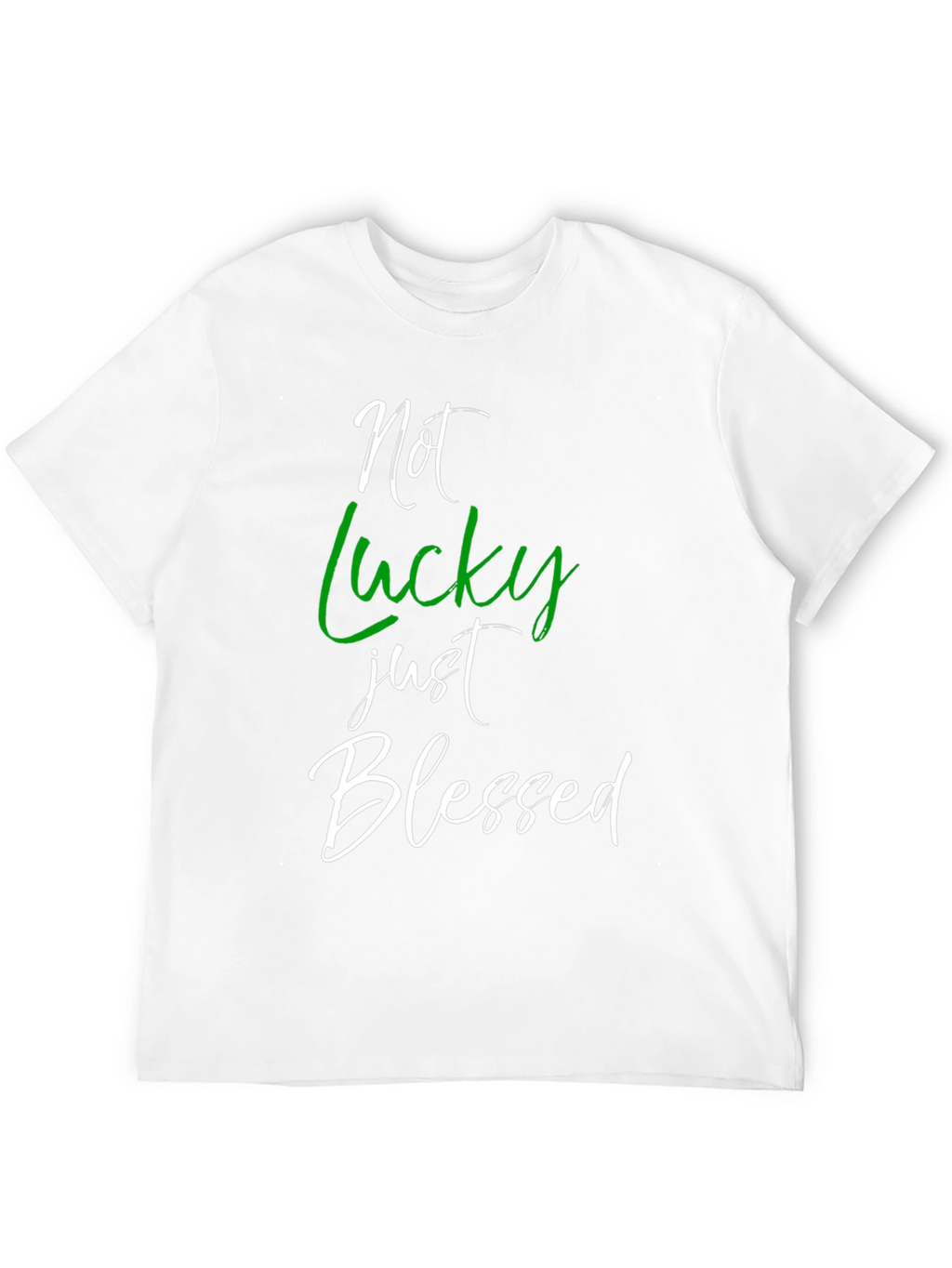 Not Lucky Just Blessed Graphic Tee - Black