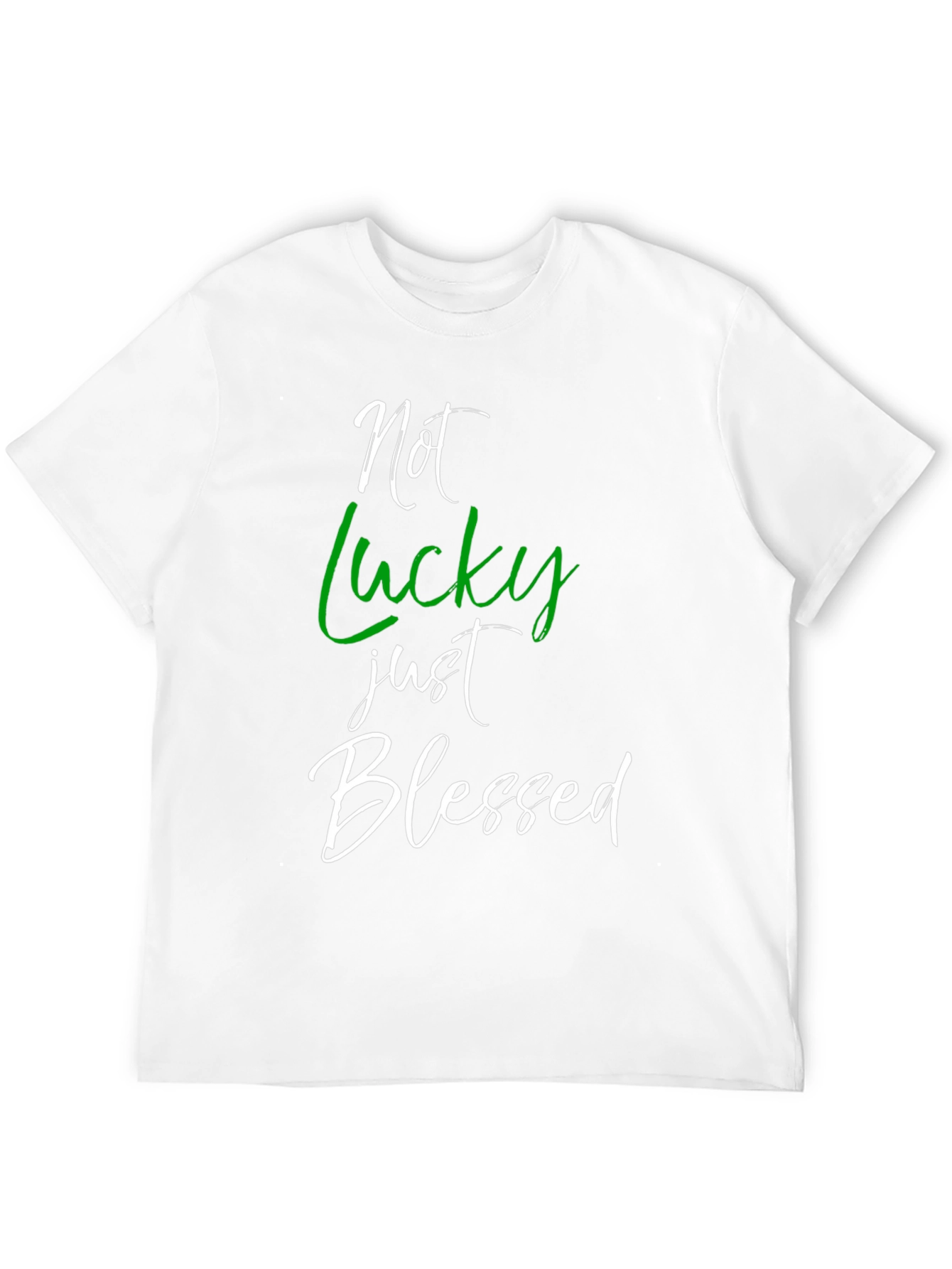 Not Lucky Just Blessed Graphic Tee - Black