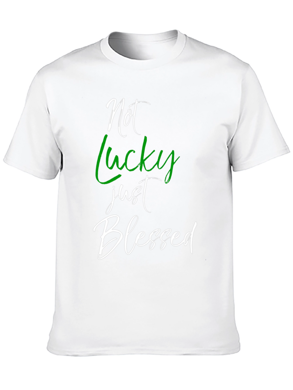 Not Lucky Just Blessed Graphic Tee - Black