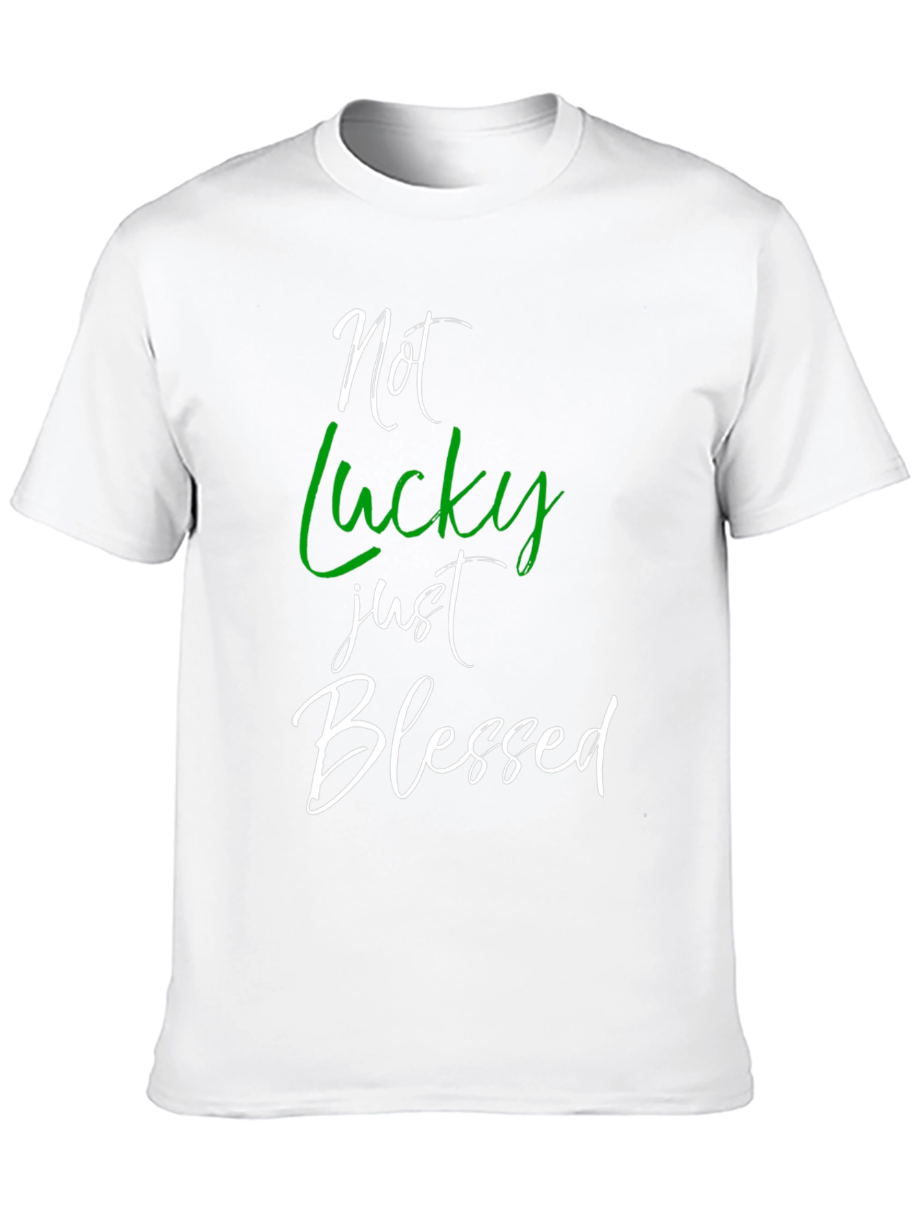 Not Lucky Just Blessed Graphic Tee - Black