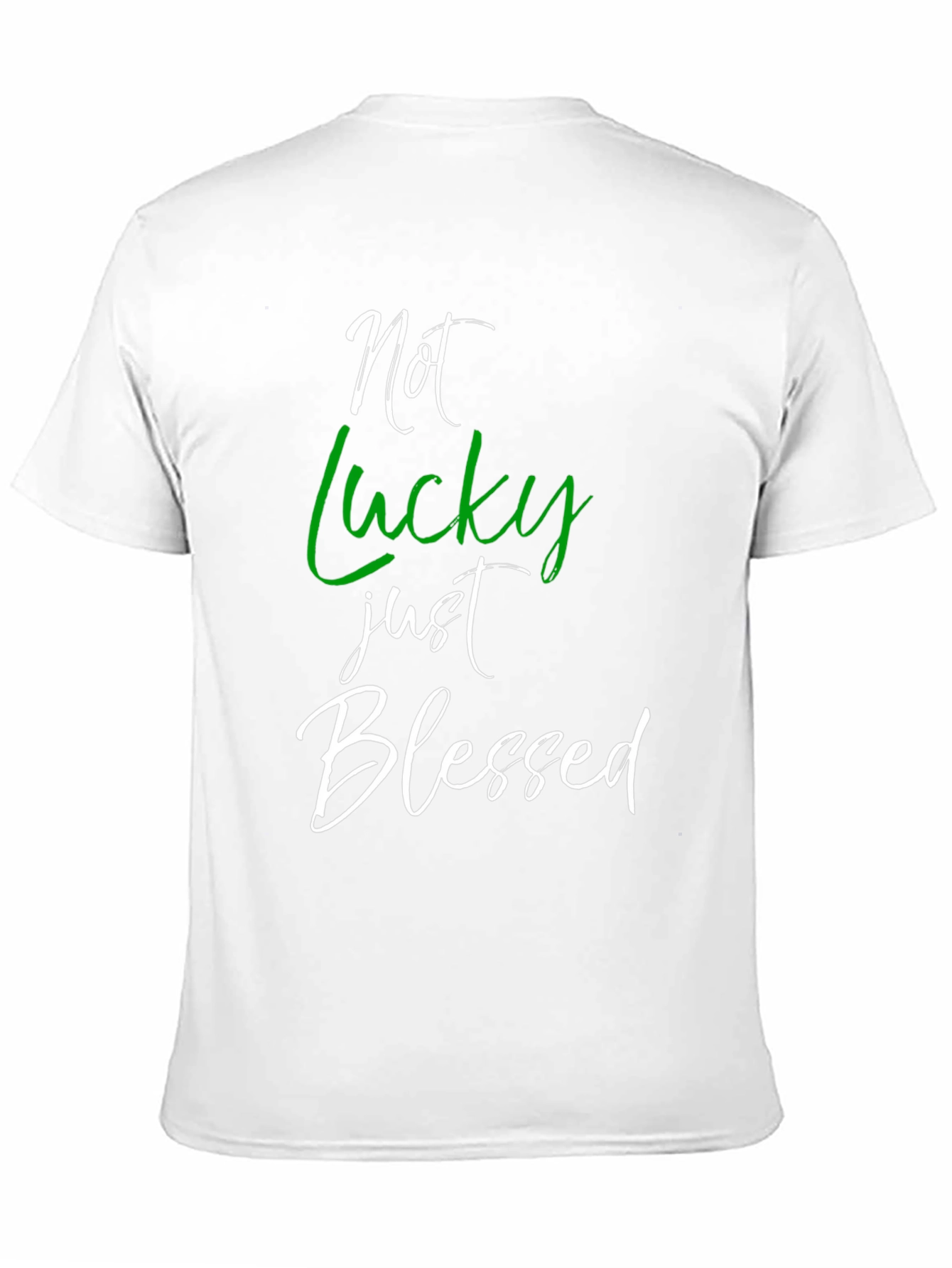 Not Lucky Just Blessed Graphic Tee - Black