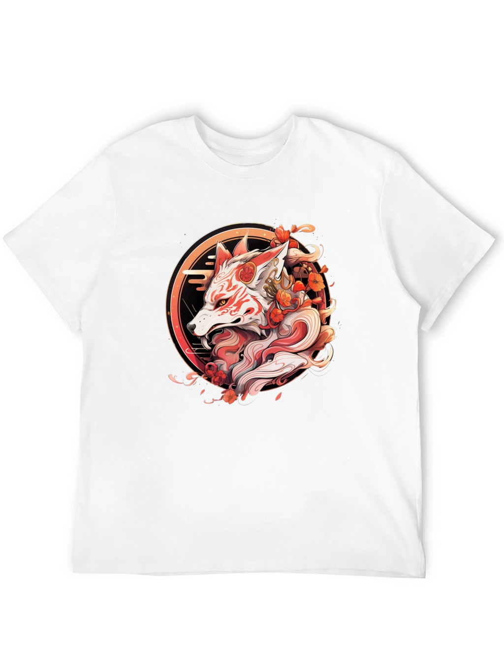 Japanese Fox Mask T-Shirt - Urban Style