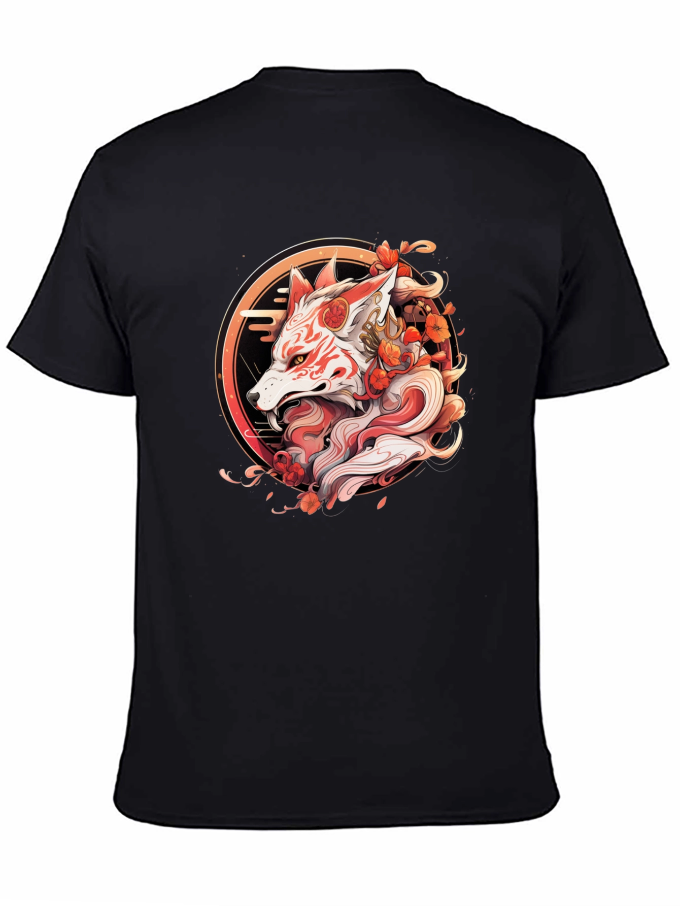 Japanese Fox Mask T-Shirt - Urban Style