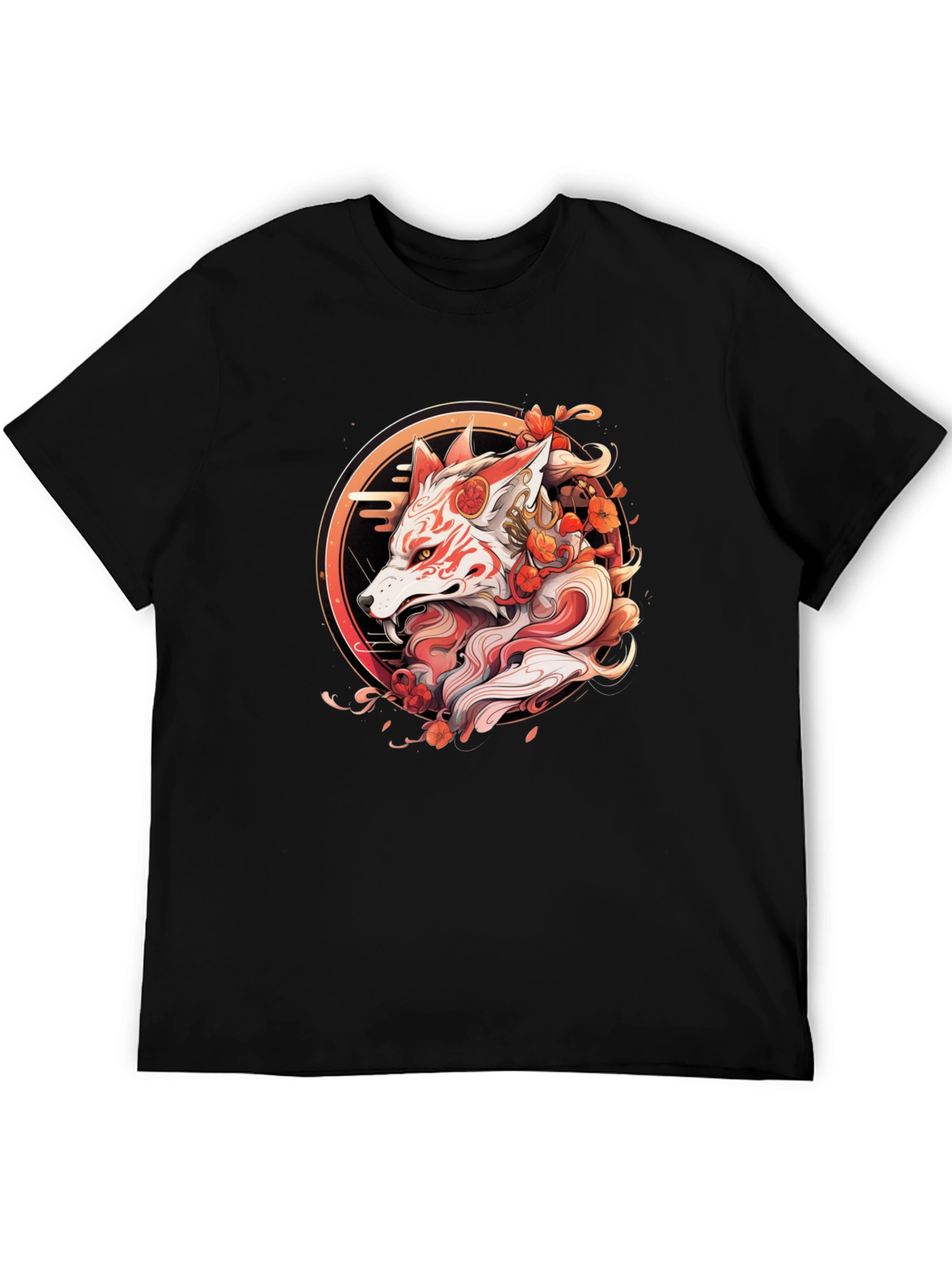 Japanese Fox Mask T-Shirt - Urban Style
