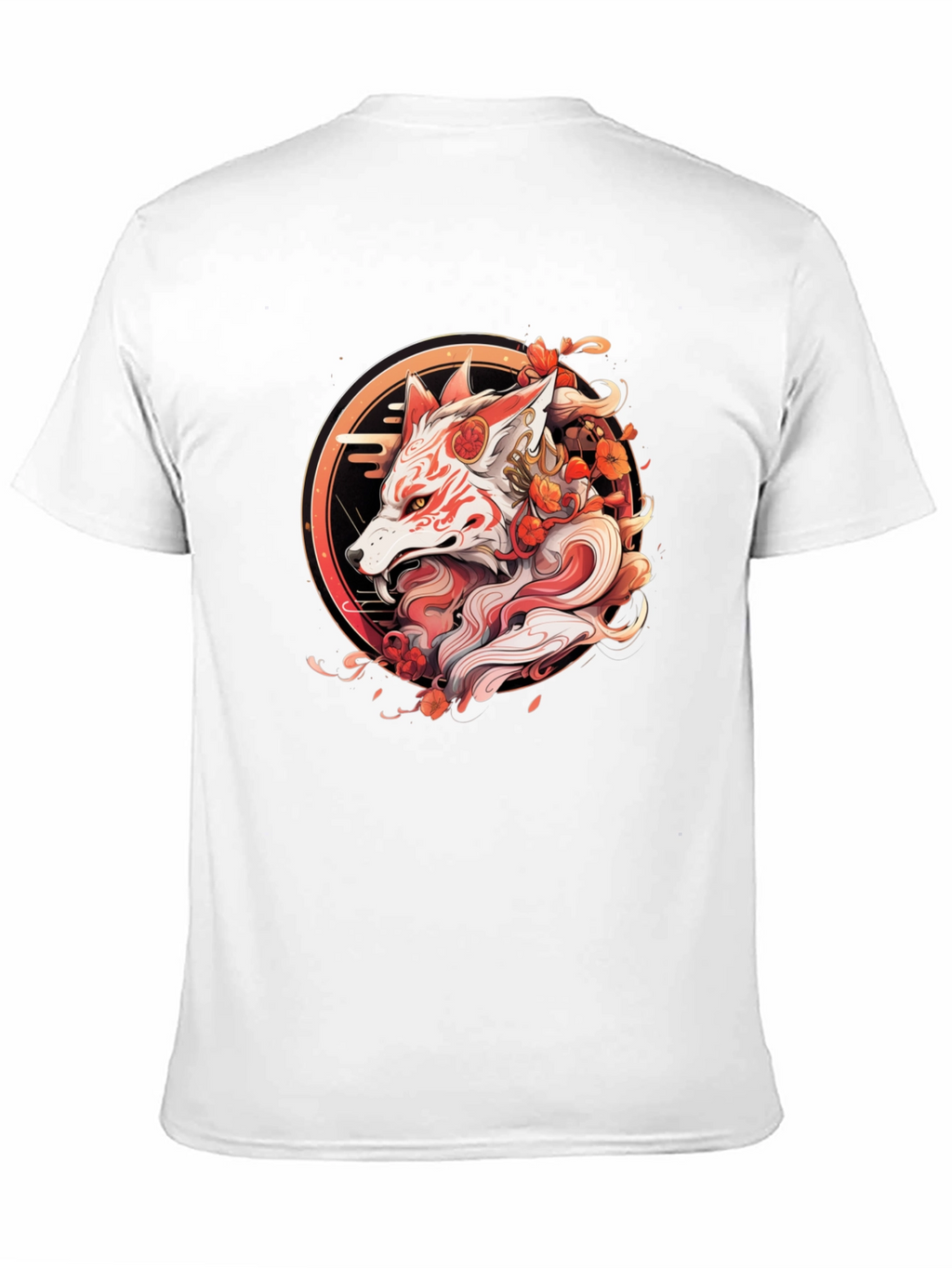 Japanese Fox Mask T-Shirt - Urban Style