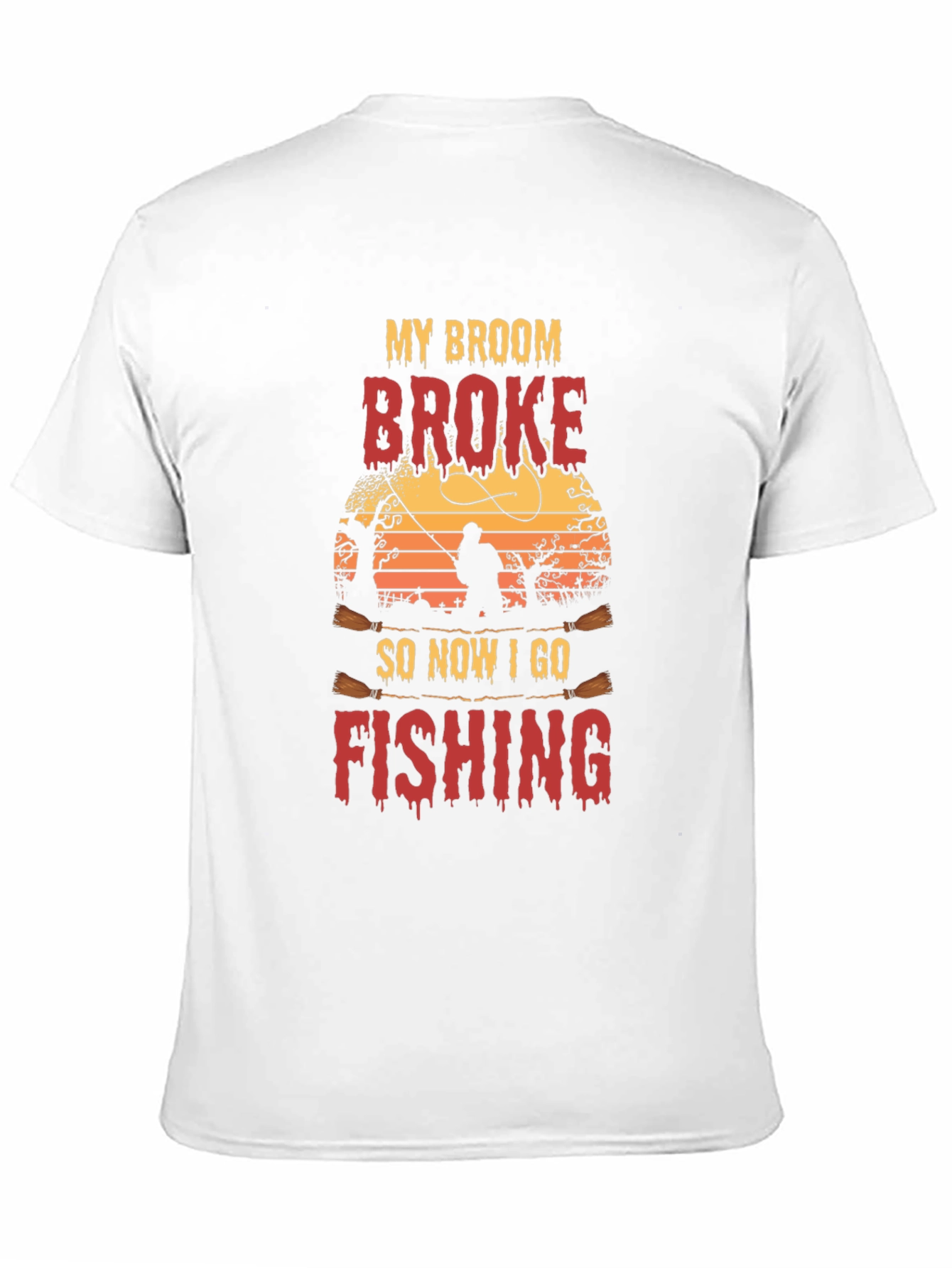 My Broom Broke Fishing T-Shirt