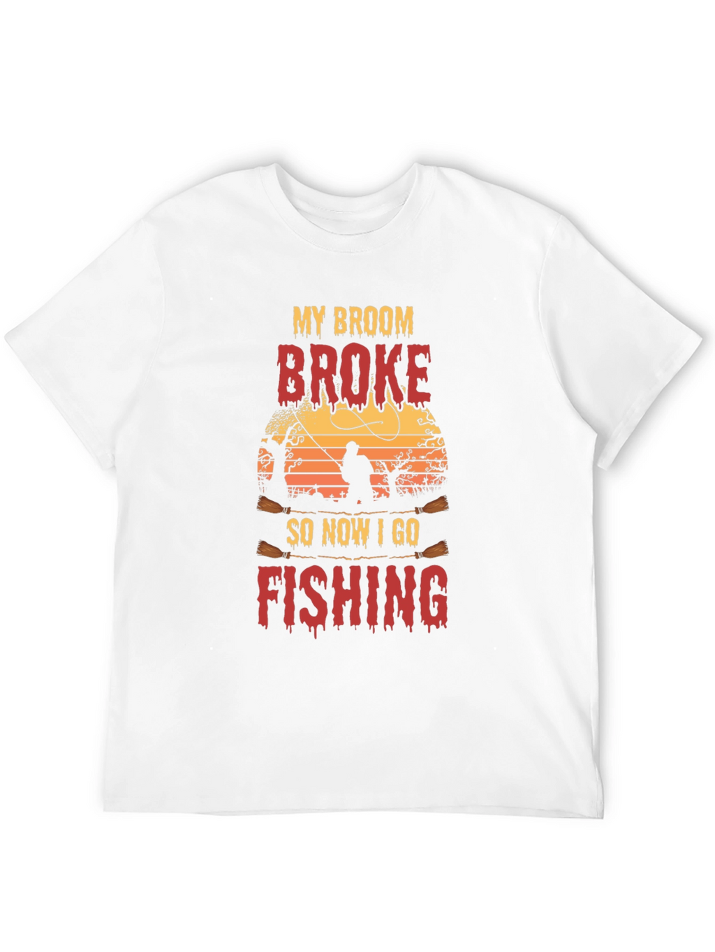 My Broom Broke Fishing T-Shirt