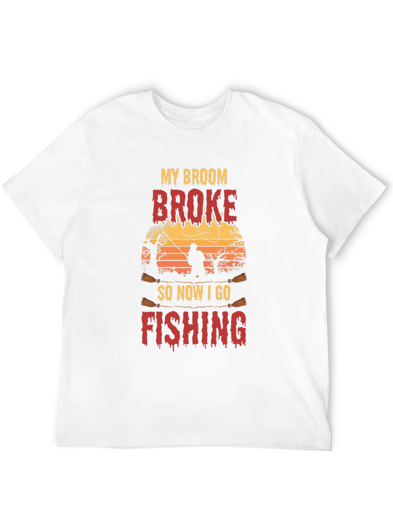 My Broom Broke Fishing T-Shirt